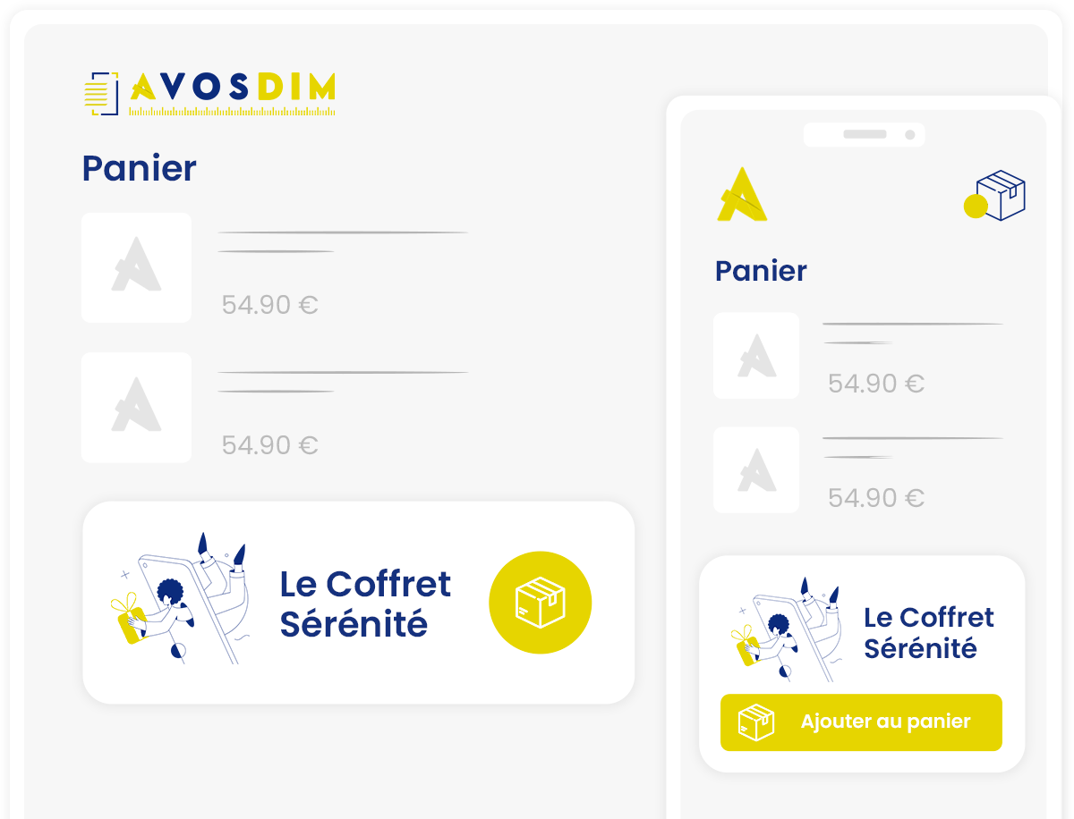 Affichage de l'option Garantie Sérénité dans votre panier.