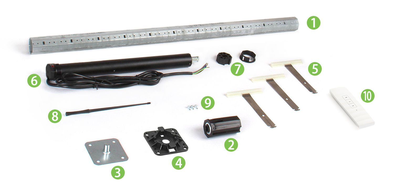 Contenuto del kit asse motorizzato AvosDim 005083
