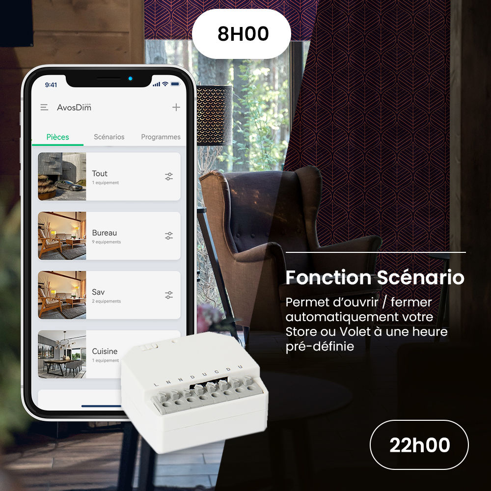 Programmation volet grâce à un recepteur wifi
