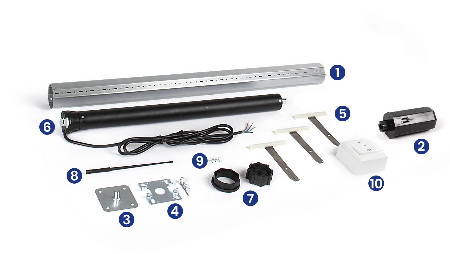 pakket 60 bekabeld solutio plus motorset radio avosdim rolluik 1500mm