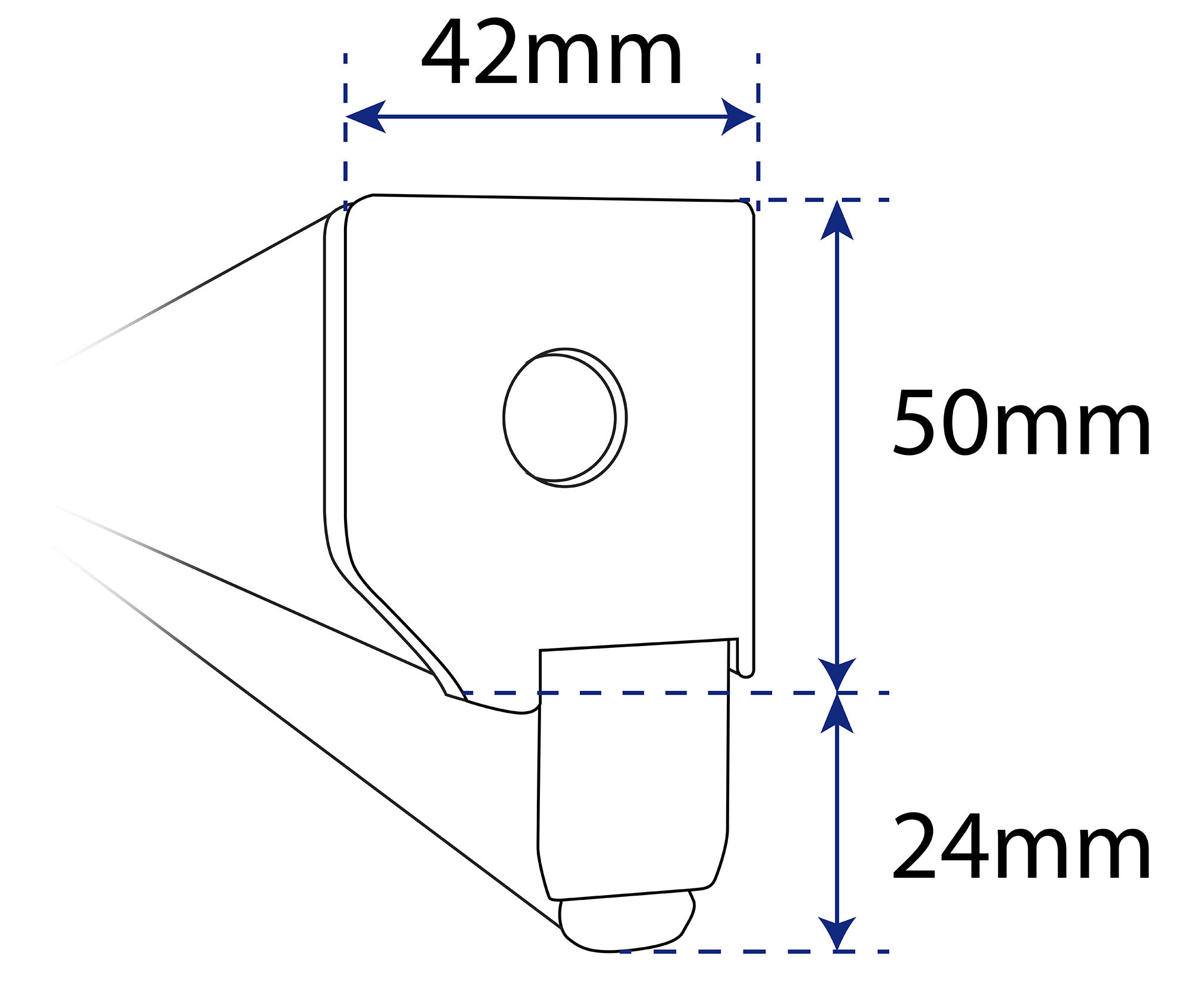 hor alu afmetingen cassette