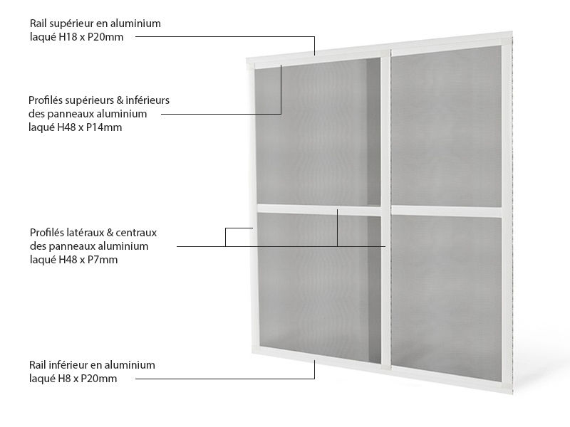 Moustiquaire porte coulissante aluminium