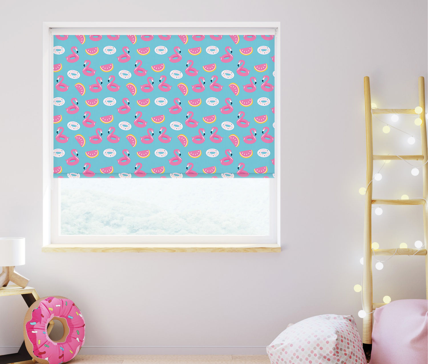 Store Enrouleur Enfant Flamant rose