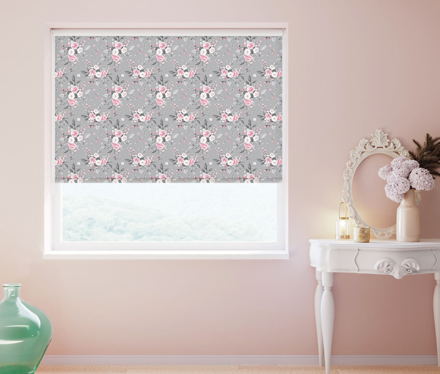 Store Enroulable Fleurs Shabby