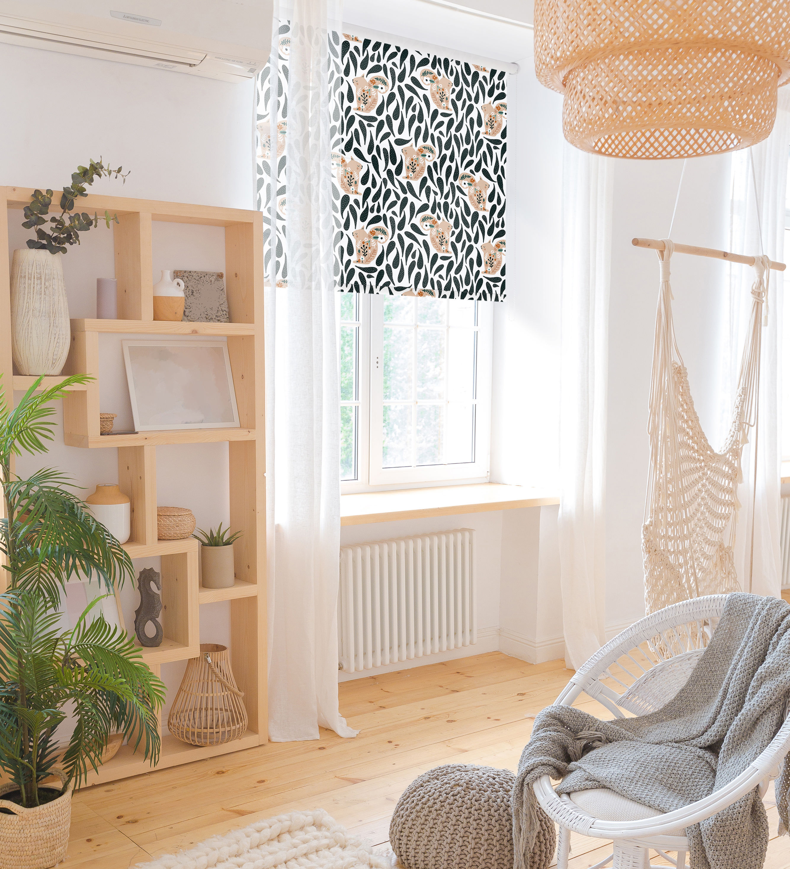 store enrouleur nature moderne original ecureuils